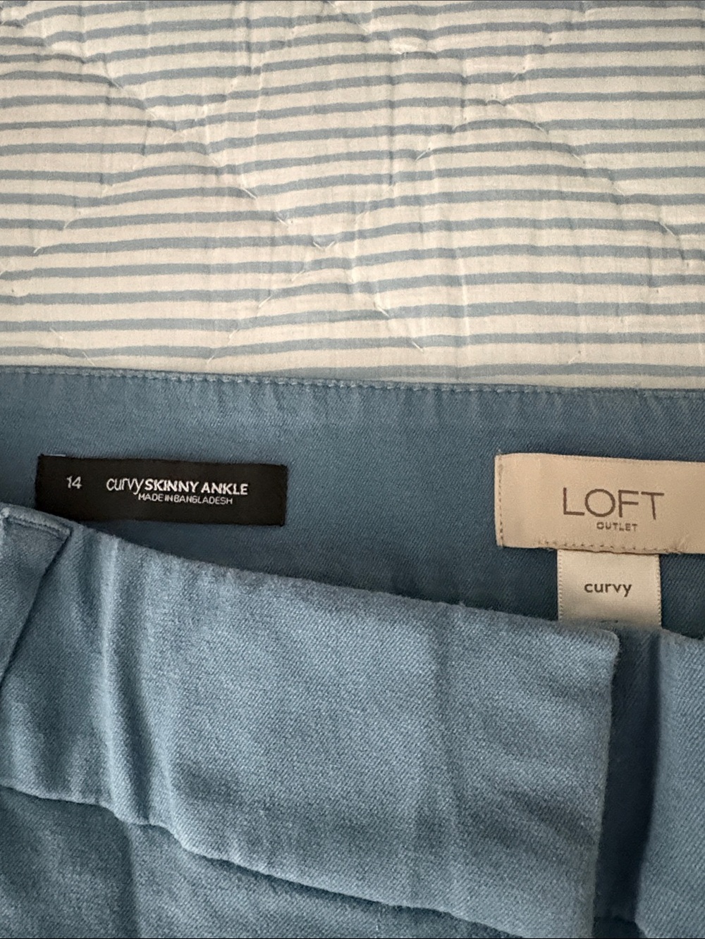 LOFT Ankle Cropped Pants in Slate Blue - Picture 2 of 5